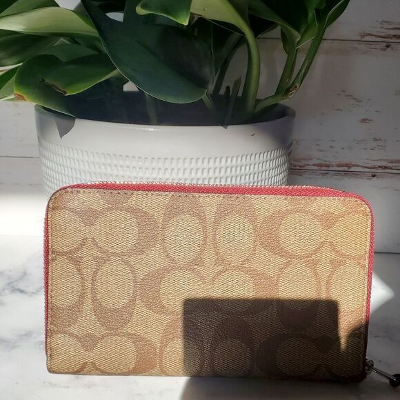 Coach Strawberry Zip Around Wallet - Picture 7 of 12